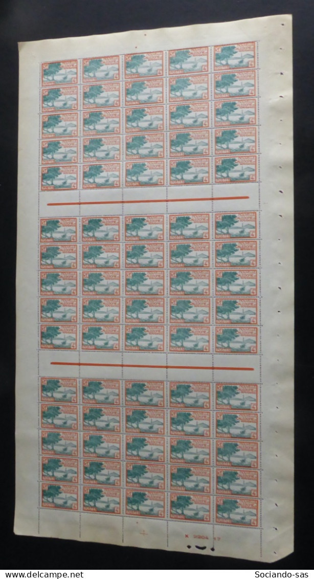 NOUVELLE-CALEDONIE - 1928-38 - N°YT. 141 - Palétuviers 4c - Feuille Complète - Neuf Luxe** / MNH - Unused Stamps