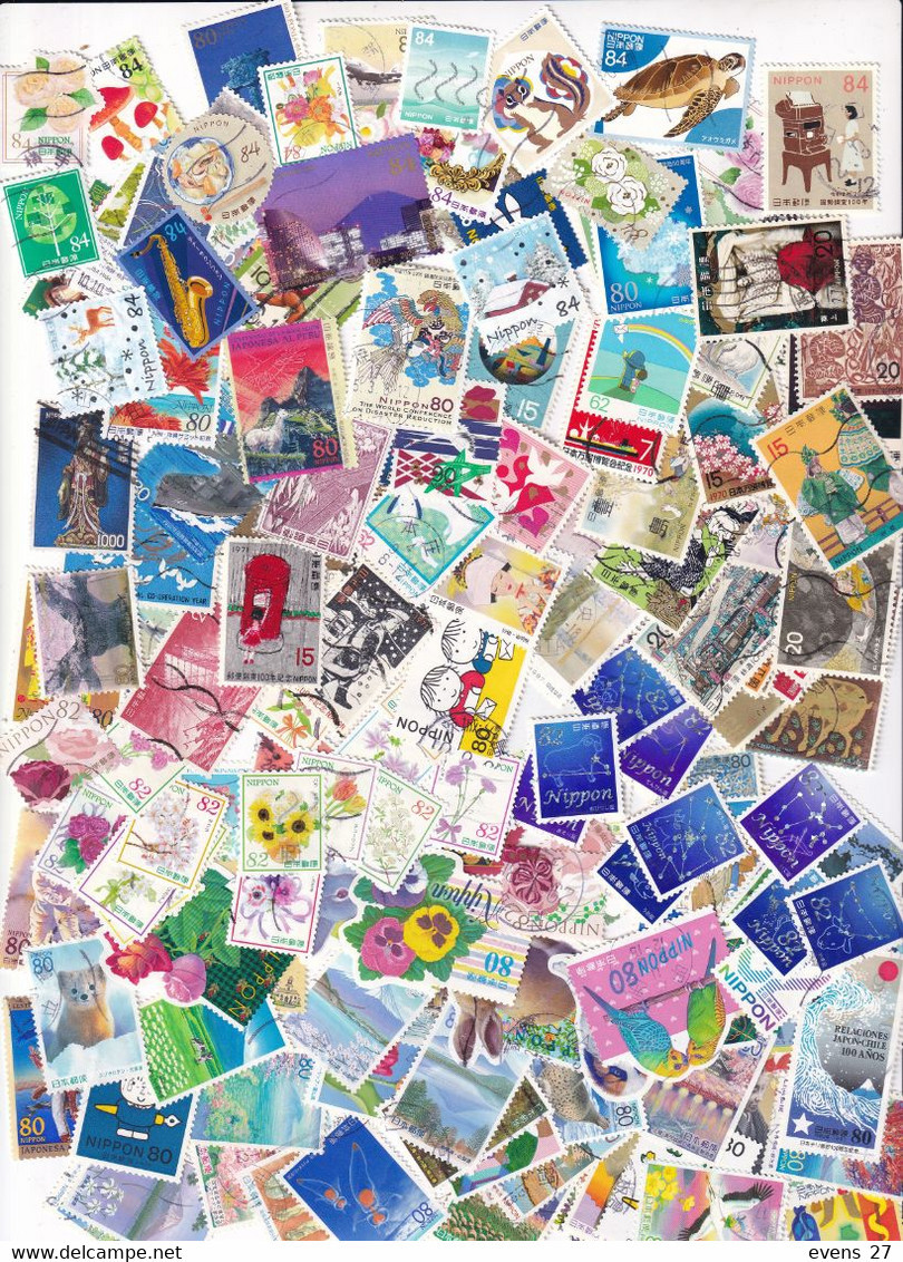 JAPAN OVER 250 DIFFERENT USED STAMPS..INCLUDES 80.82.84 AND VARIOUS OTHER YEN STAMPS.. - Gebraucht