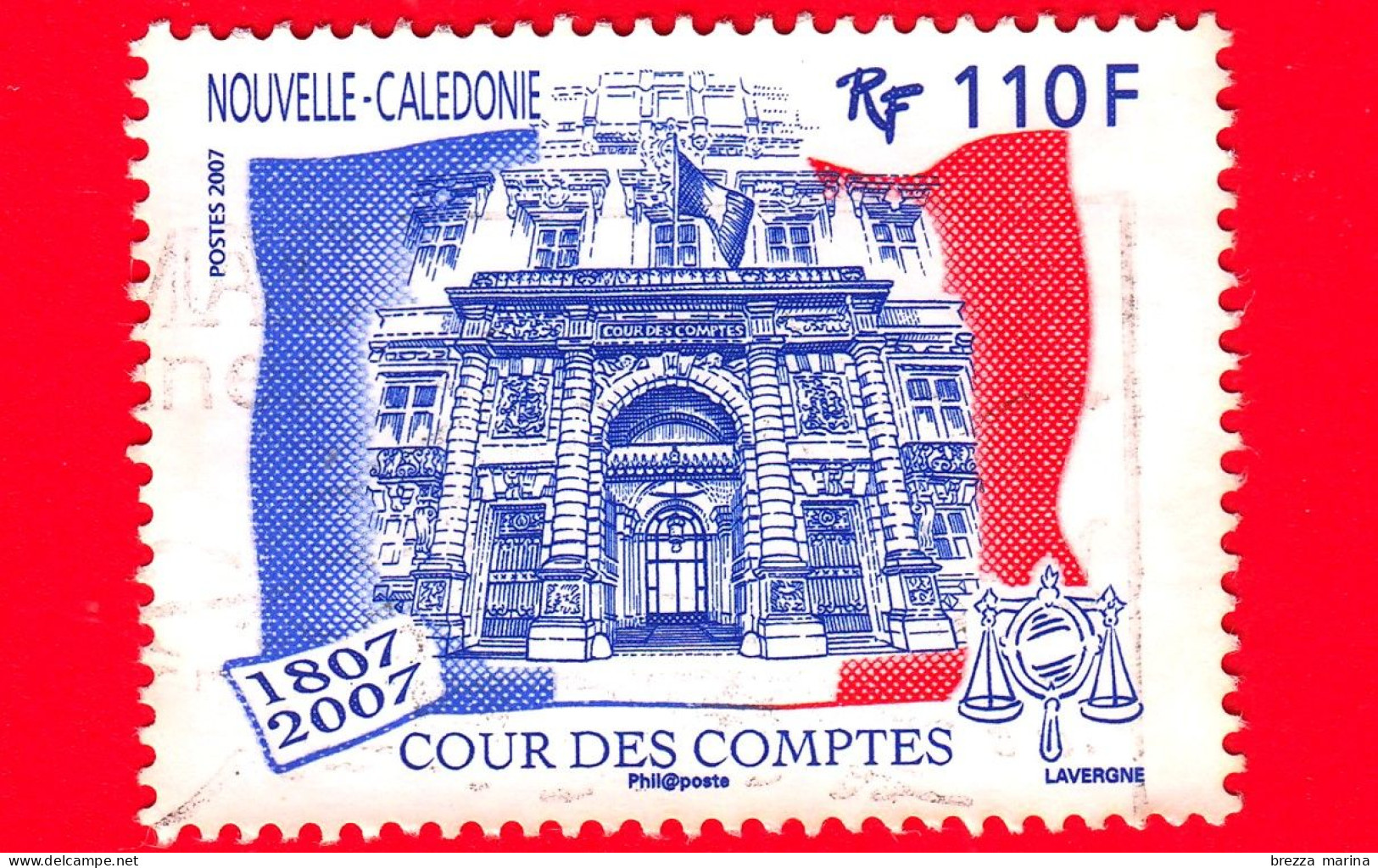NUOVA CALEDONIA - Usato - 2007 - Bicentenario Della Corte Dei Conti - 110 - Used Stamps