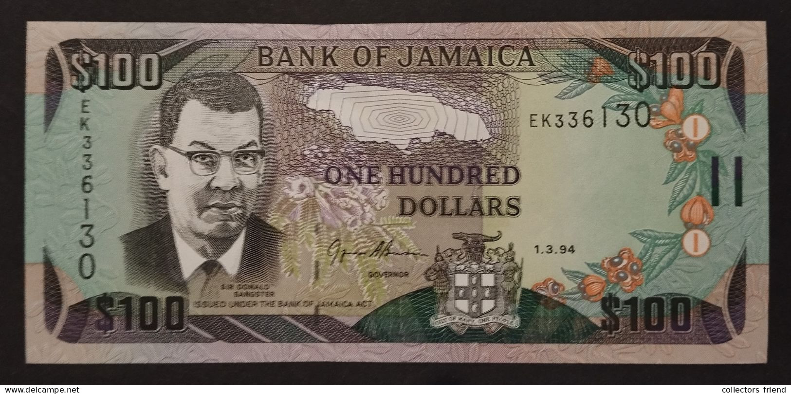 JAMAICA 100 Dollars Dated 01.03.1994 UNC - Jamaica