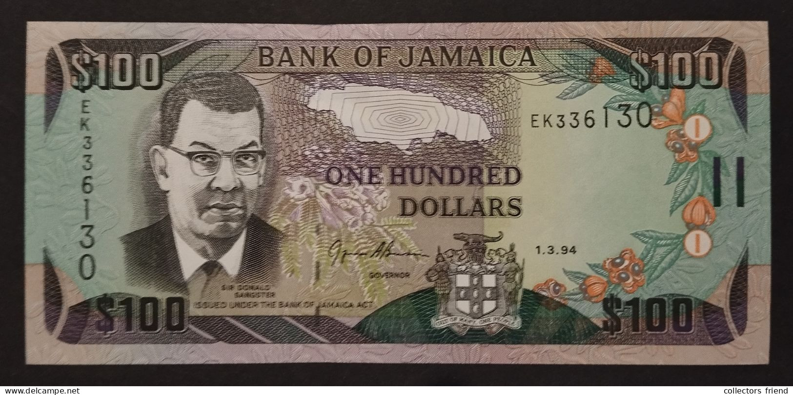 JAMAICA 100 Dollars Dated 01.03.1994 UNC - Giamaica