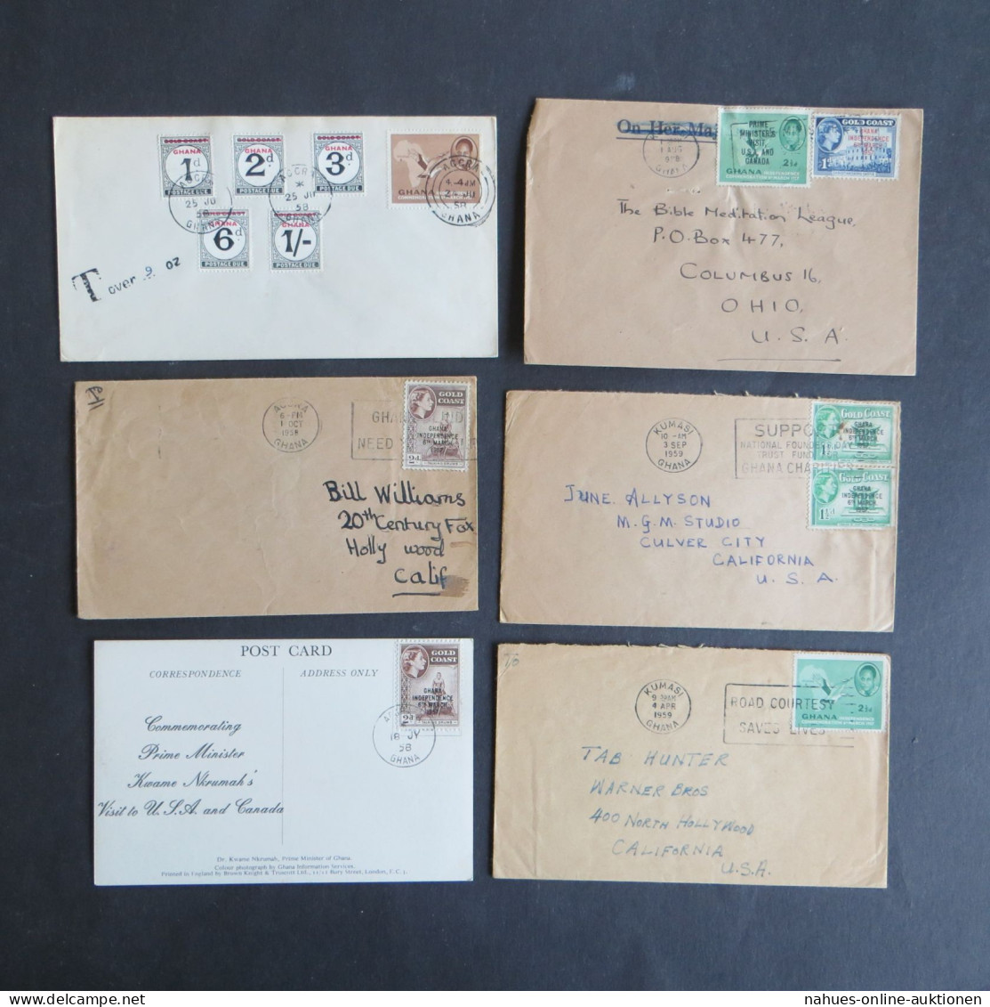 Ghana Goldküste Gold Coast Sammlung Von 45 Briefen +Ganzsachen Festpreis 90,00 - Ghana (1957-...)