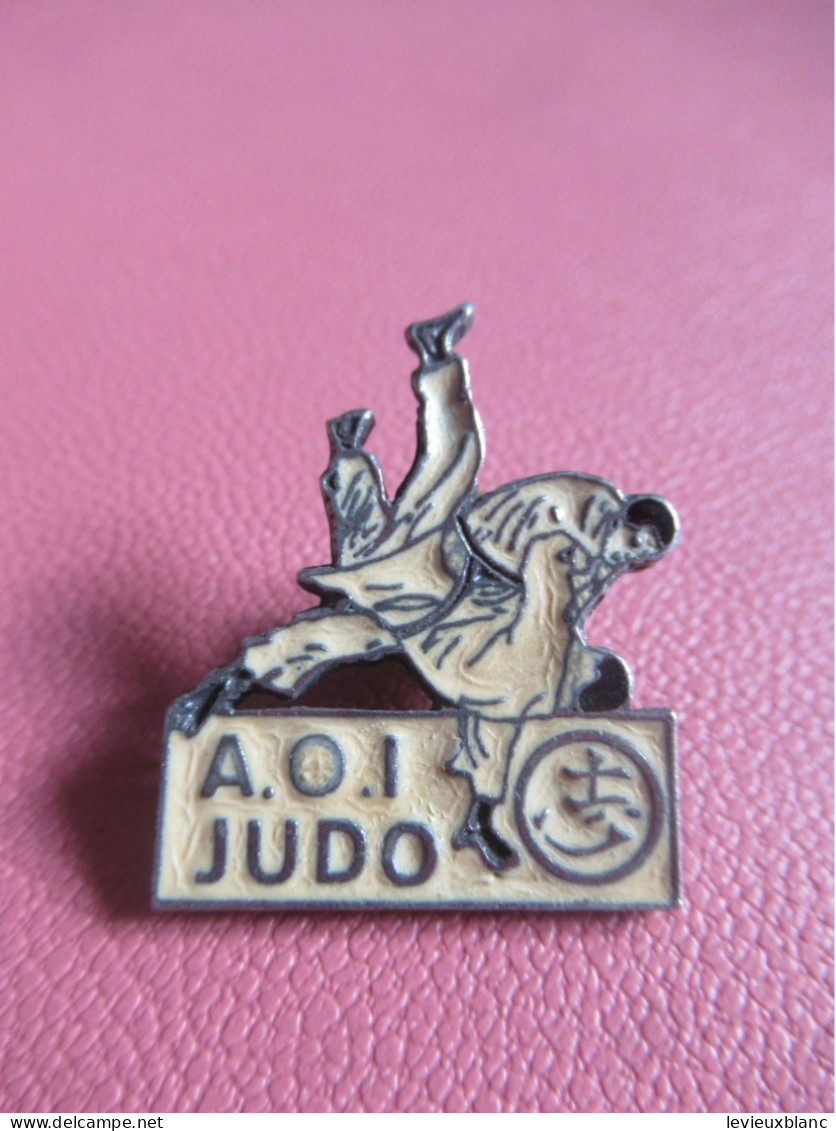 Association Sport / JUDO / Ivry La Bataille / A.O.I. Judo / Métal Cloisonné Peint /Vers 1985 -1990    INS188 - Associations