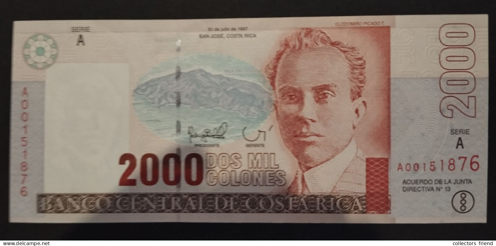 Costa Rica 2000 Colones Year 1997 P265 Serie A UNC - Costa Rica