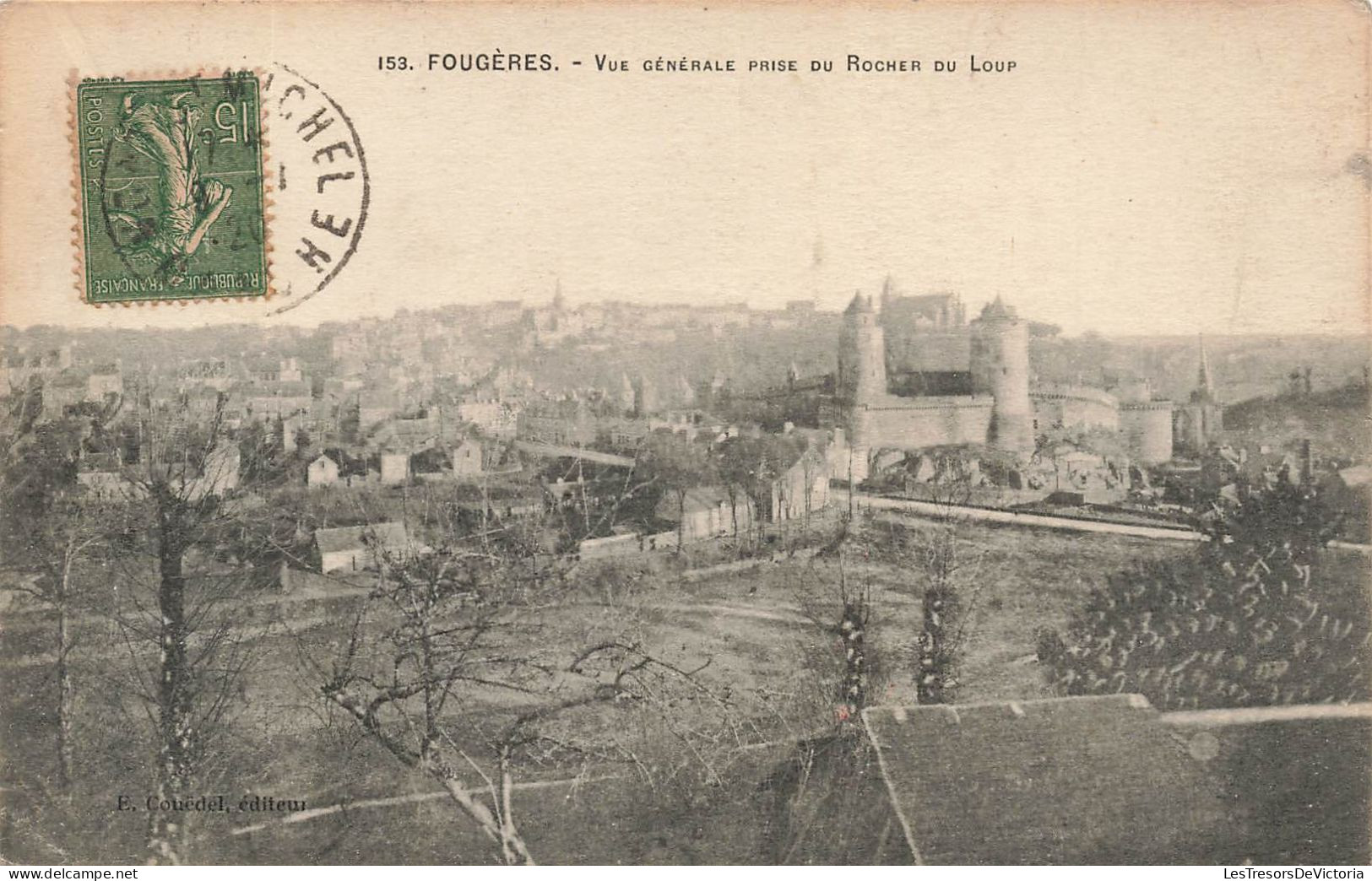 FRANCE - Fougères - Vue Générale Prise Du Rocher Du Loup - Carte Postale Ancienne - Fougeres