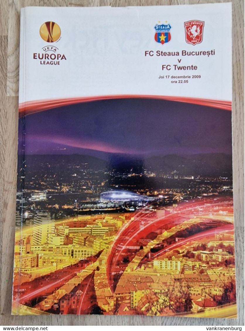 Programme Steaua Bucuresti - FC Twente - 17.12.2009 - UEFA Europa League - Football Soccer Fussball Calcio Programm - Libri