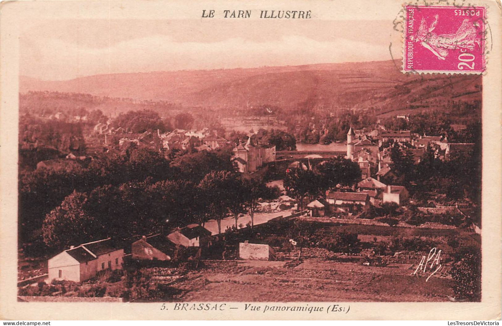 FRANCE - Le Tarn Illustré - Brasssac Vue Panoramique (Est) - Village - Carte Postale Ancienne - Brassac