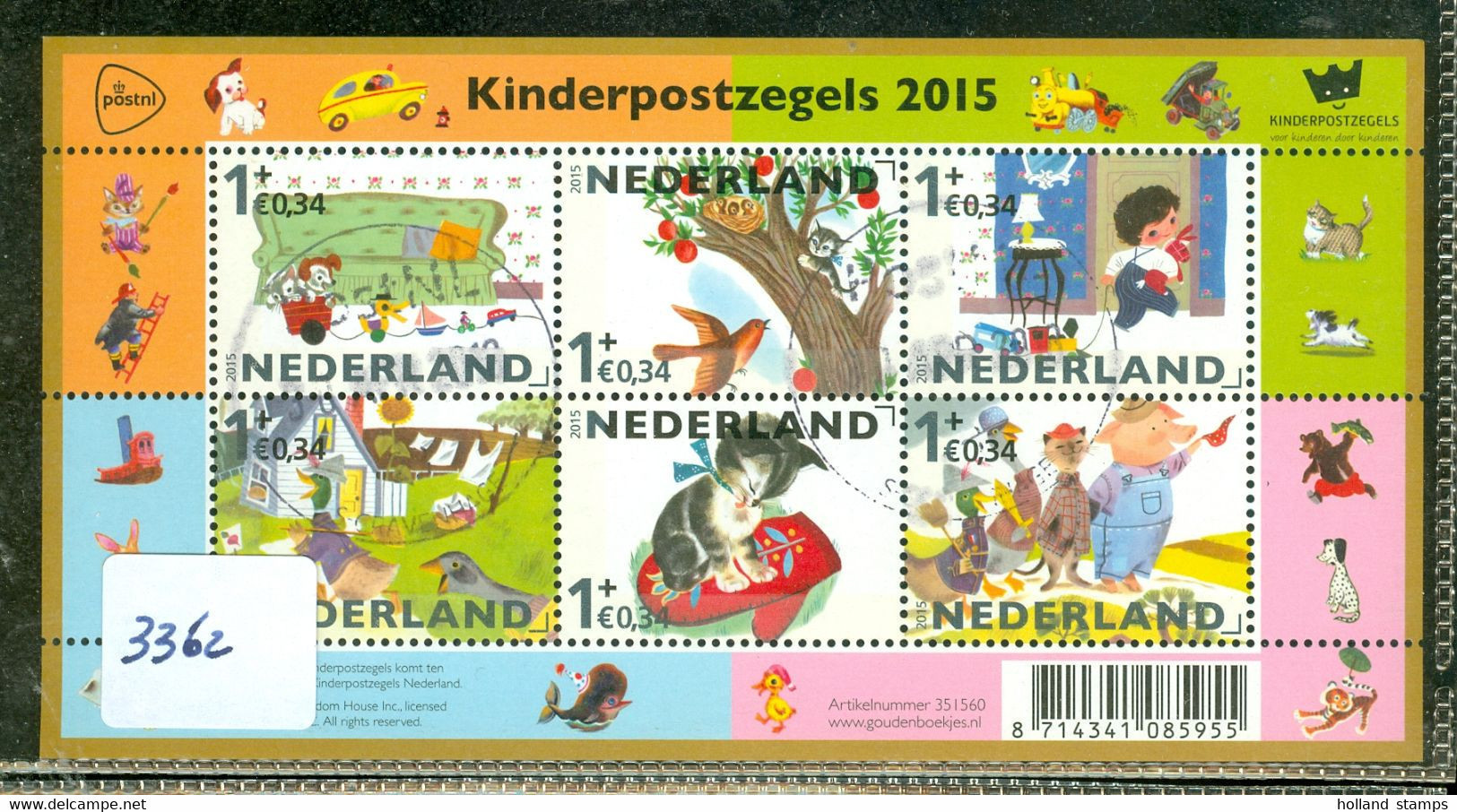 Nederland GEBRUIKT NVPH Nr 3362 *  BLOK BLOC BLOCK * POSTFRIS GESTEMPELD * CAT.W. 14,50 - Used Stamps