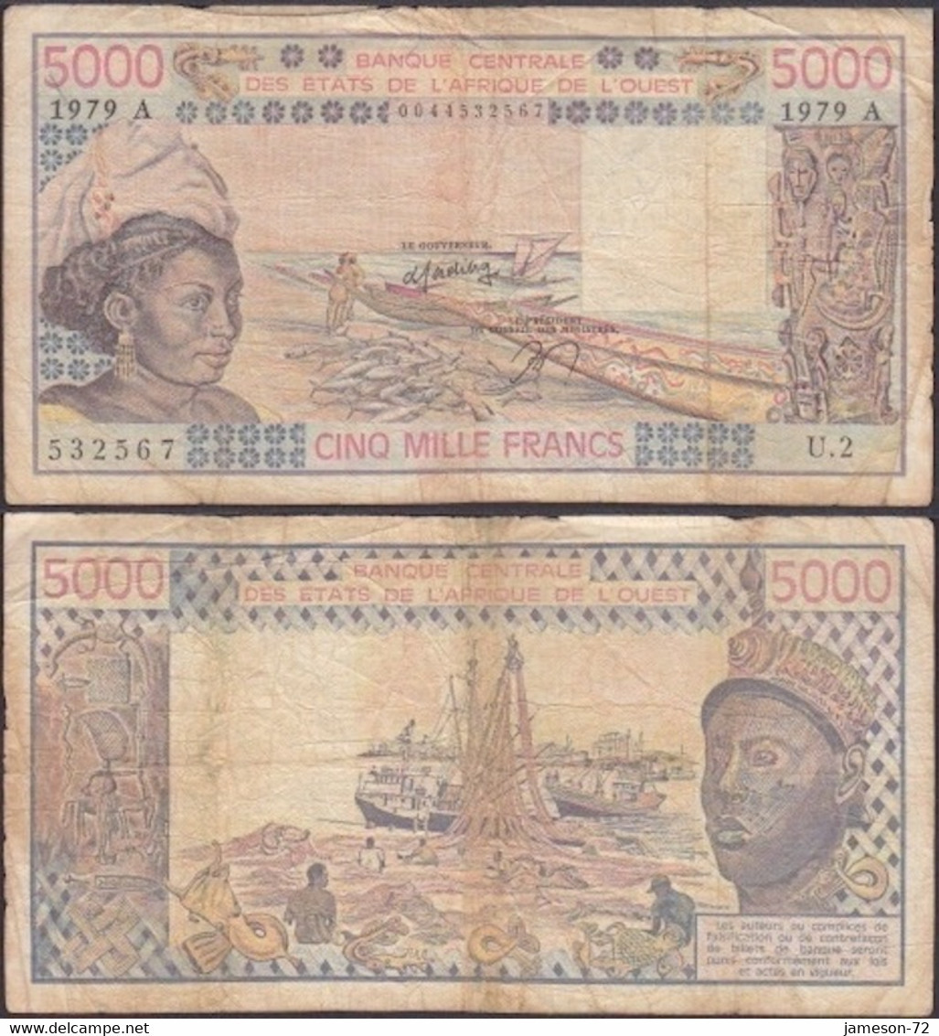 IVORY COAST - 5000 Francs 1979 P# 108Ac West African States - Edelweiss Coins - Elfenbeinküste (Côte D'Ivoire)