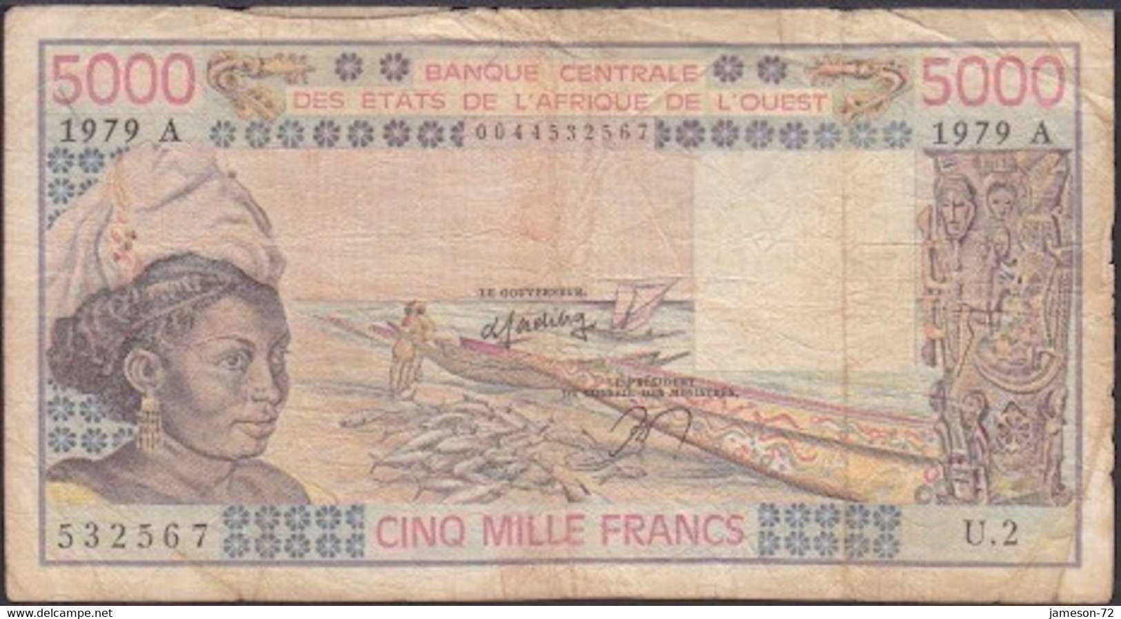 IVORY COAST - 5000 Francs 1979 P# 108Ac West African States - Edelweiss Coins - Ivoorkust