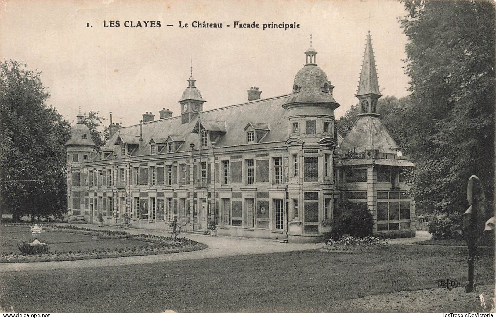 FRANCE - Les Clayes - Le Château - Façade Principale - Carte Postale Ancienne - Les Clayes Sous Bois