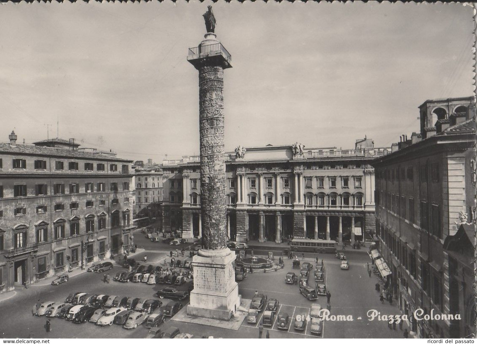 Cartolina Roma - Piazza Colonna - Piazze