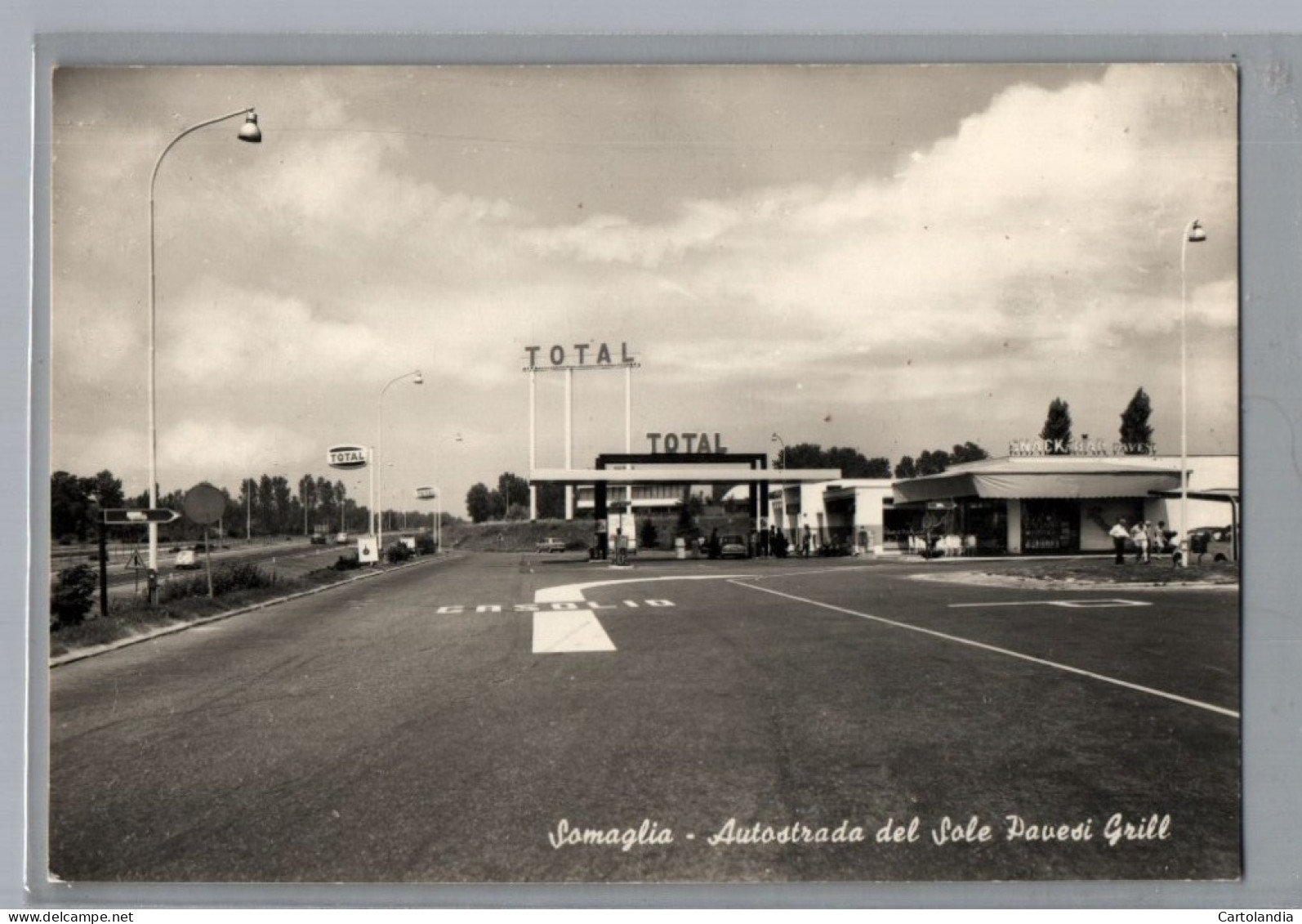 CARTOLINA   SOMAGLIA  AUTOSTRADA DEL SOLE PAVESI GRILL - Lodi