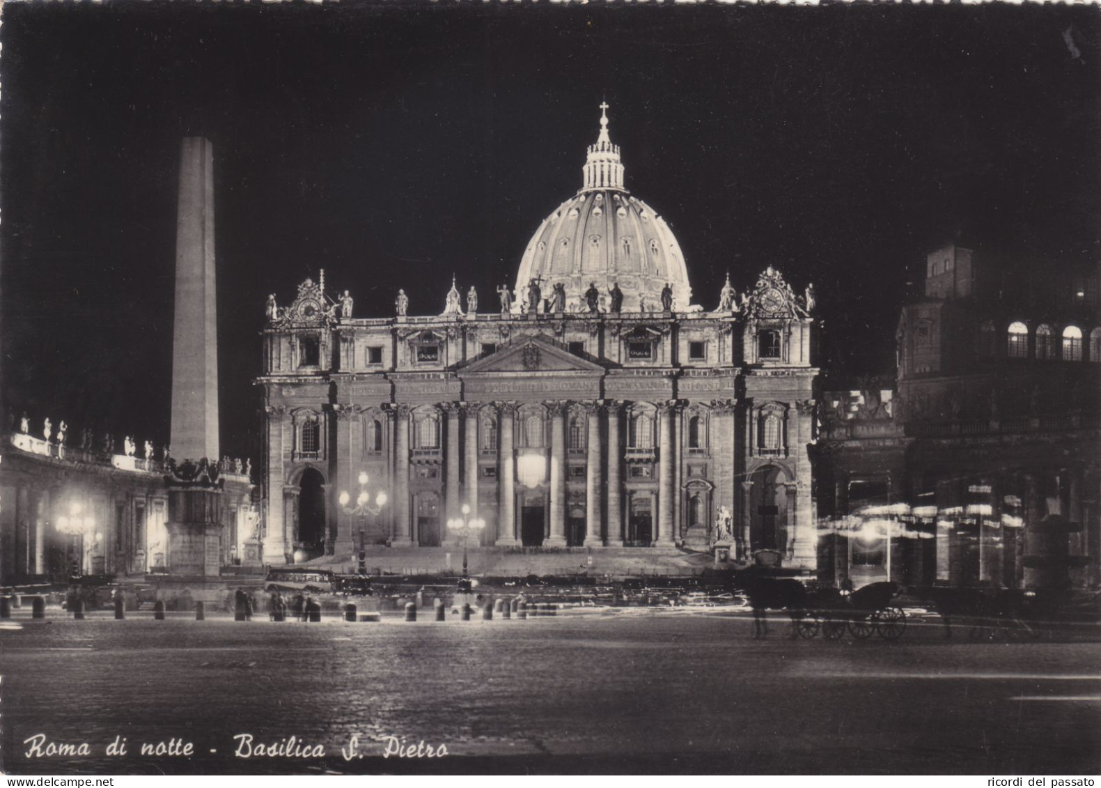 Cartolina Roma Di Notte - Basilica Di S.pietro - San Pietro