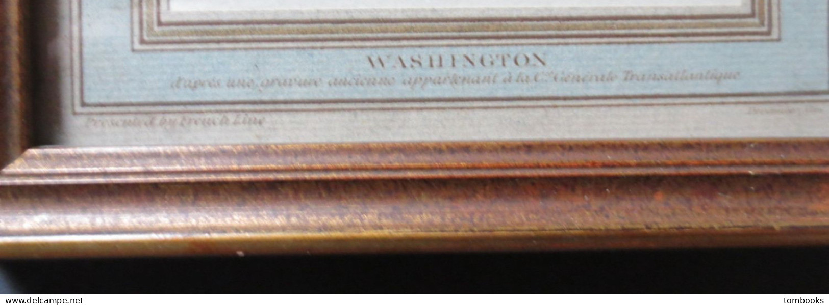 French Line - George Washington - Gravure Pour Paquebot " SS Washington " D'après Gravure Ancienne CGT - TBE - - Décoration Maritime