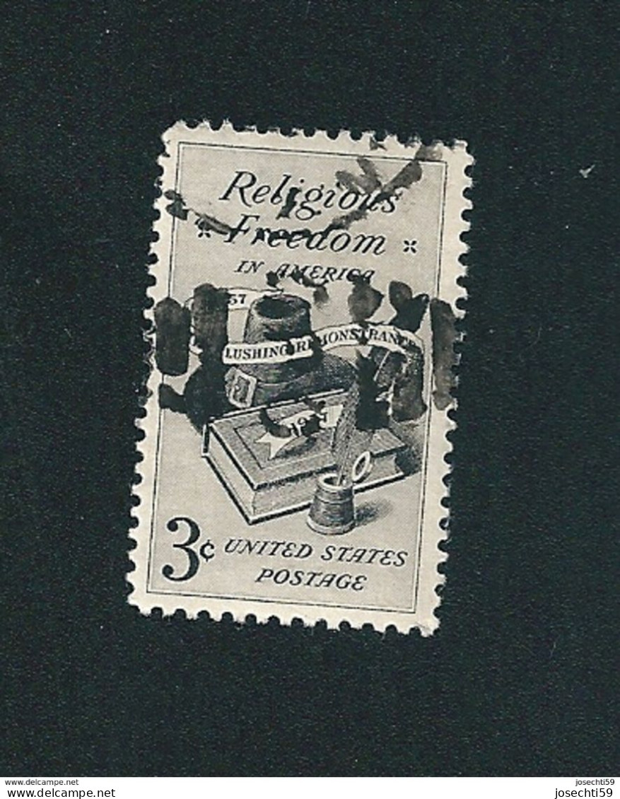 N° 635 Liberté Religieuse, Tricentenaire De La Protestation De Flushing USA   Timbre Etats-Unis (1957) Oblitéré - Used Stamps