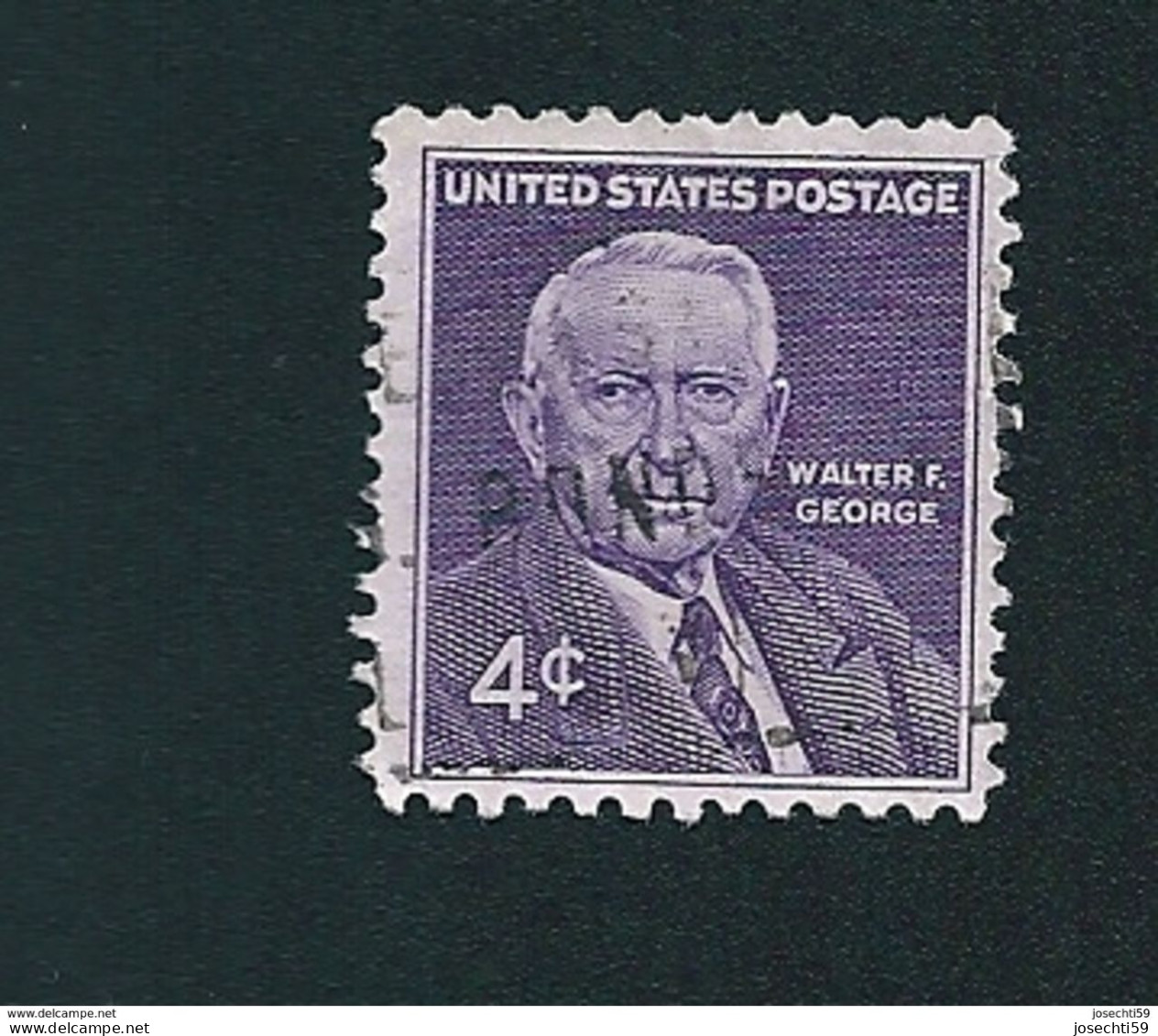 N° 695 Walter George Timbre  Etats-Unis (1960) Oblitéré USA - Used Stamps