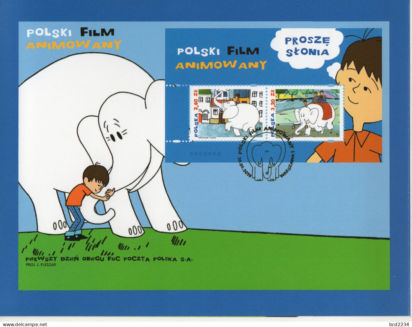 POLAND 2018 POLISH POST OFFICE SPECIAL LIMITED EDITION FOLDER: POLISH ANIMATED FILM MS ELEPHANT CARTOONS FOOTBALL ARTIST - Cinema