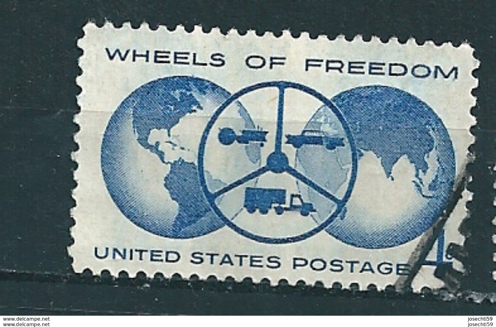 N° 699 Wheels Of Freedom Roues De La Liberté (4)  Timbre Stamp  Etats-Unis 1960 Oblitéré 792/1162 - Gebruikt