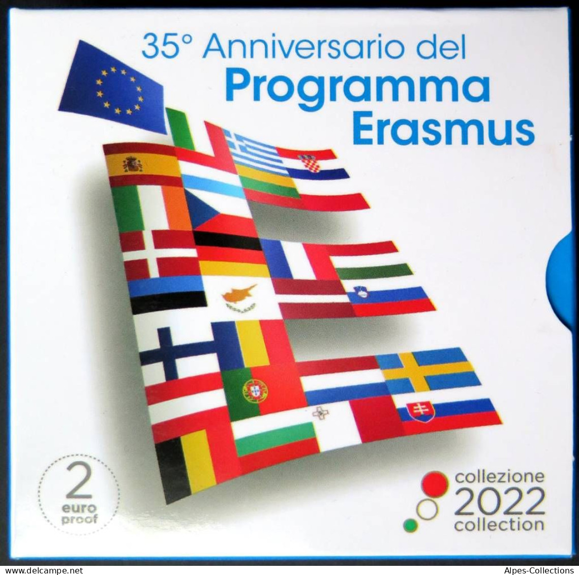 IT20022.9 - COFFRET BE ITALIE - 2 Euros Comm. 35 Ans Du Programme Erasmus - 2022 - Italia
