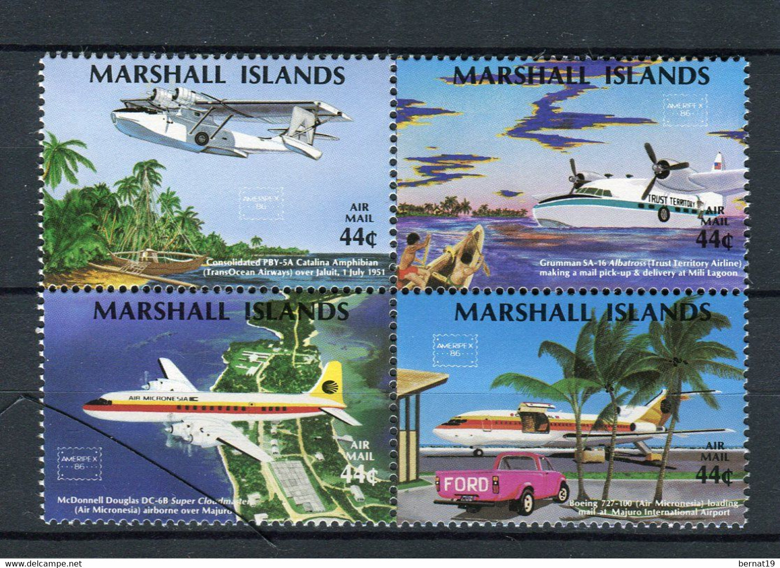 Marshall Islands 1986. Yvert A 3-6 ** MNH. - Marshall