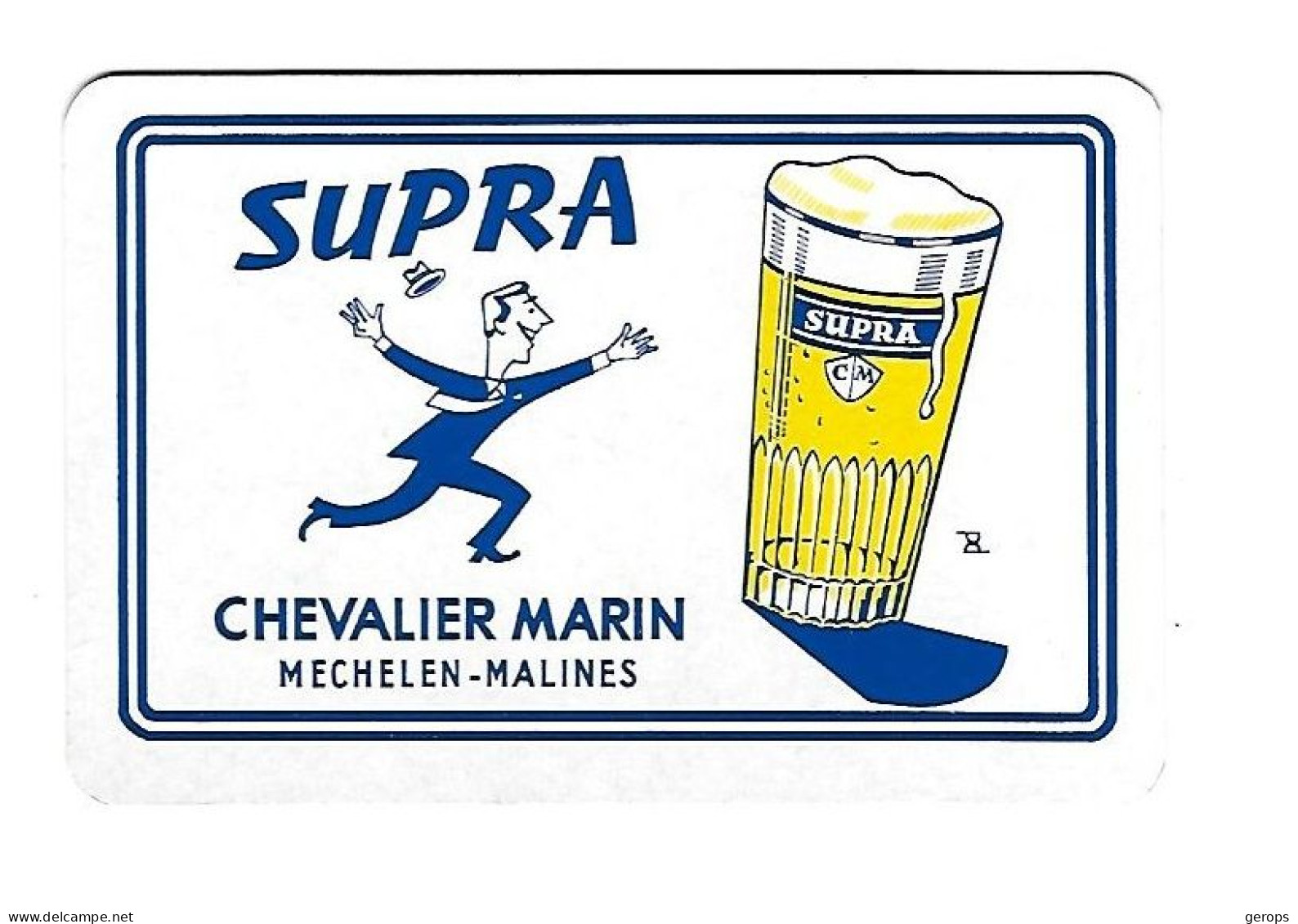262a 1 Losse Speelkaart Brij. Chevalier Marin Mechelen - Autres & Non Classés