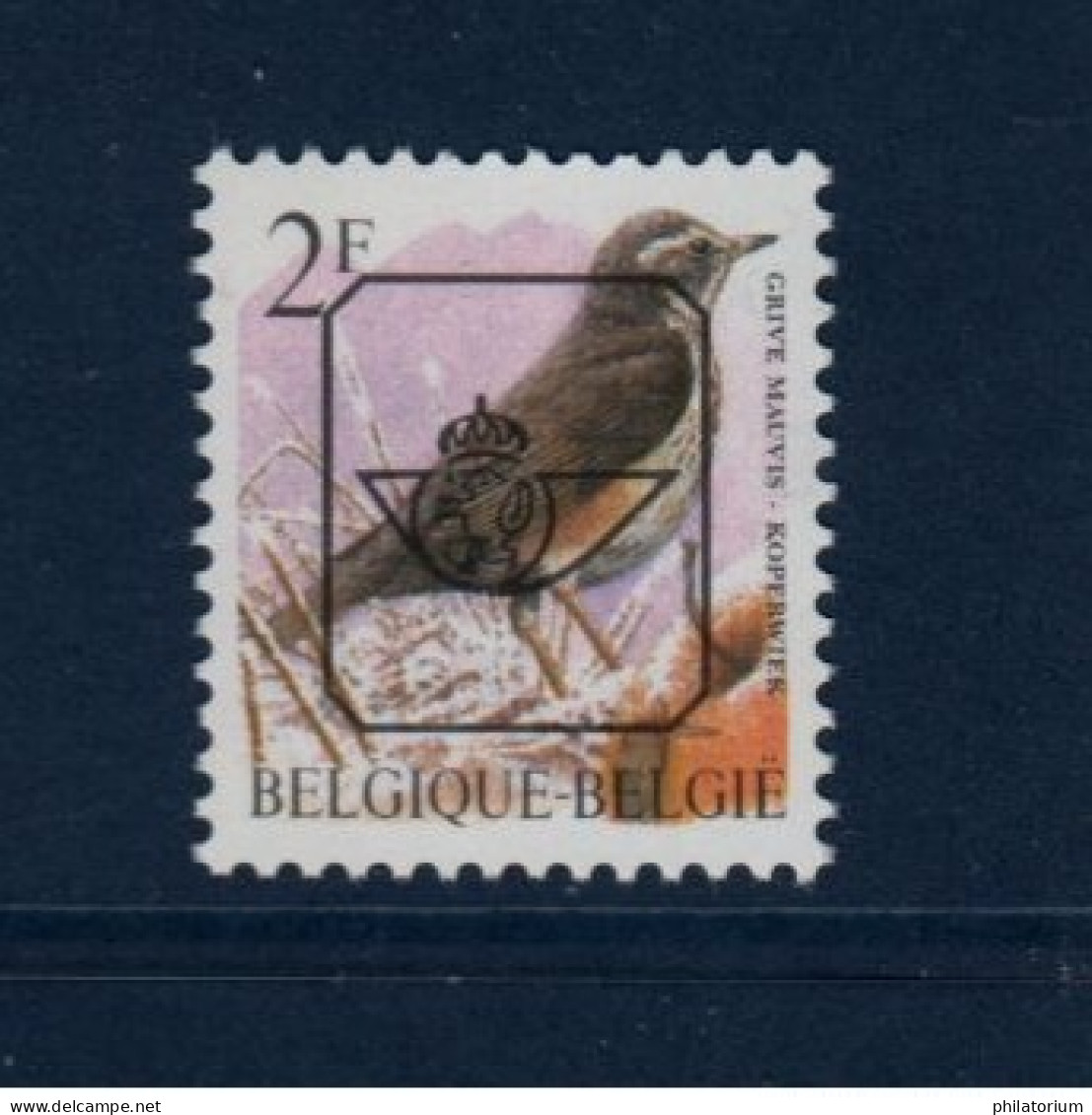 Belgique België, **, Yv Preo 492, Mi 2701V, Grive Mauvis, - Typos 1986-96 (Oiseaux)