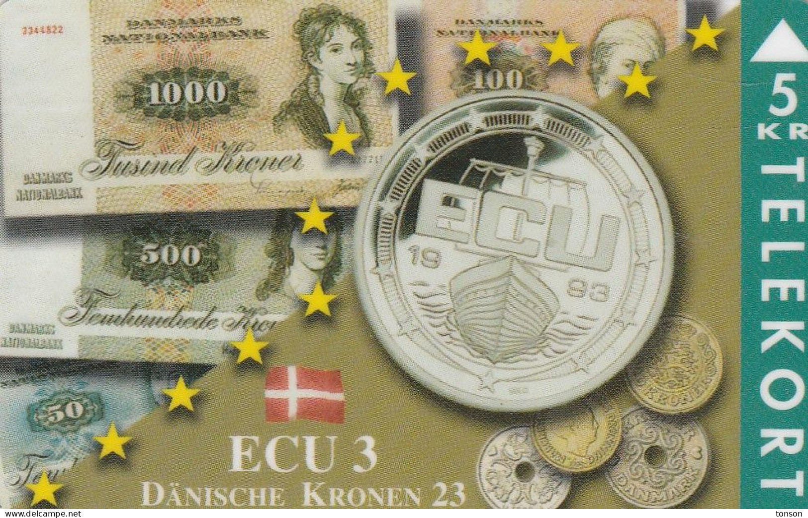 Denmark, TP 085B, ECU-Denmark, Mint, Only 1200 Issued, Coins And Notes, 2 Scans. - Denmark