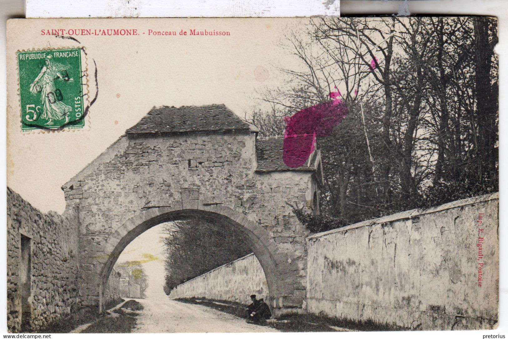 DEPT 95 / SAINT OUEN L'AUMONE - PONCEAU DE MAUBUISSON - 1909 - Saint-Ouen-l'Aumône