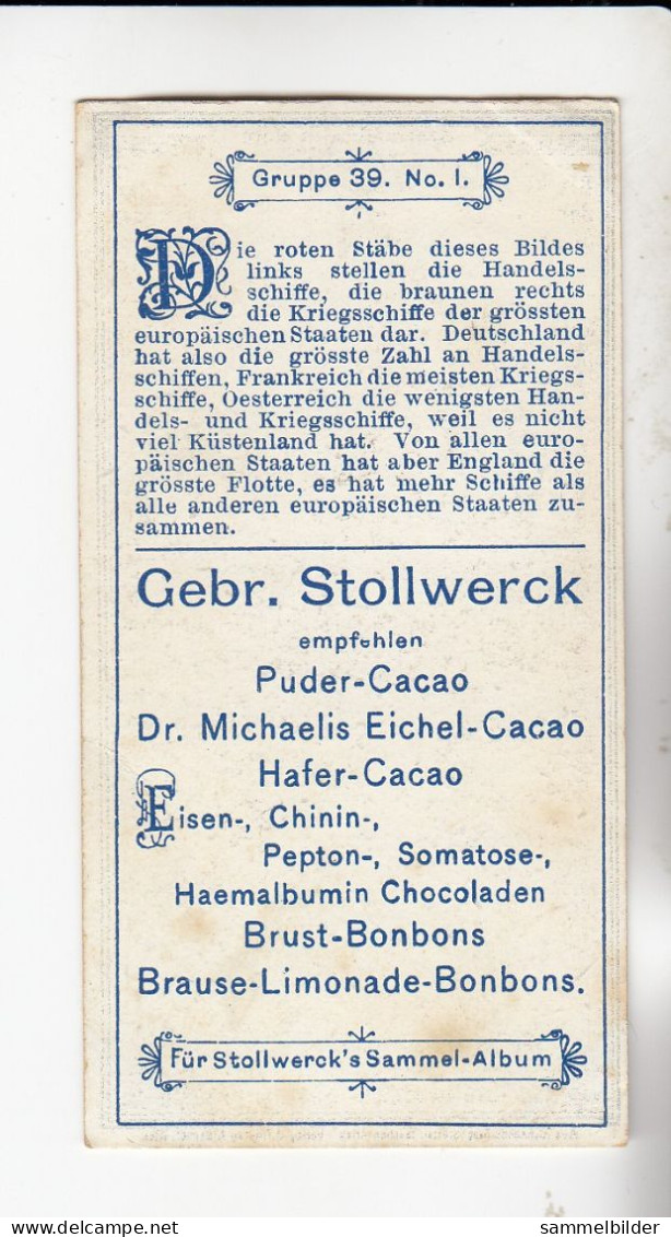 Stollwerck Album No 2 Statistische Tabellen Gruppe 39 #1 Von 1898 SELTEN - Stollwerck