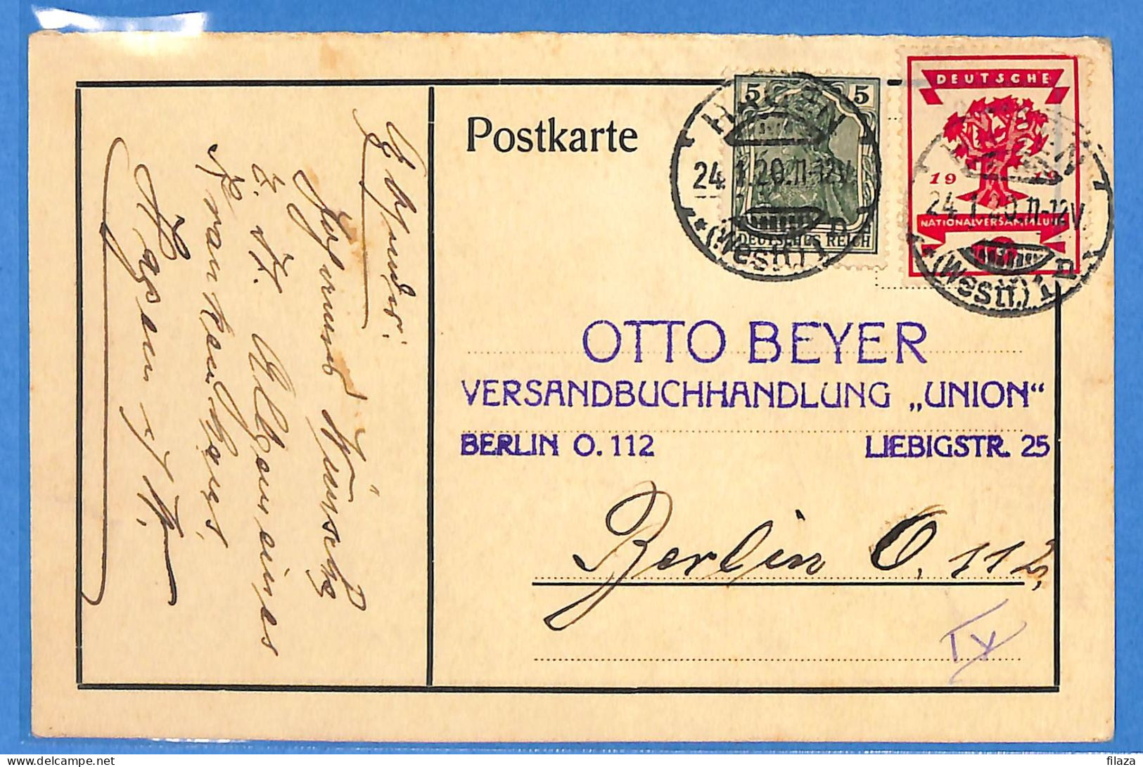 Allemagne Reich 1920 - Carte Postale De Hagen - G29169 - Covers & Documents