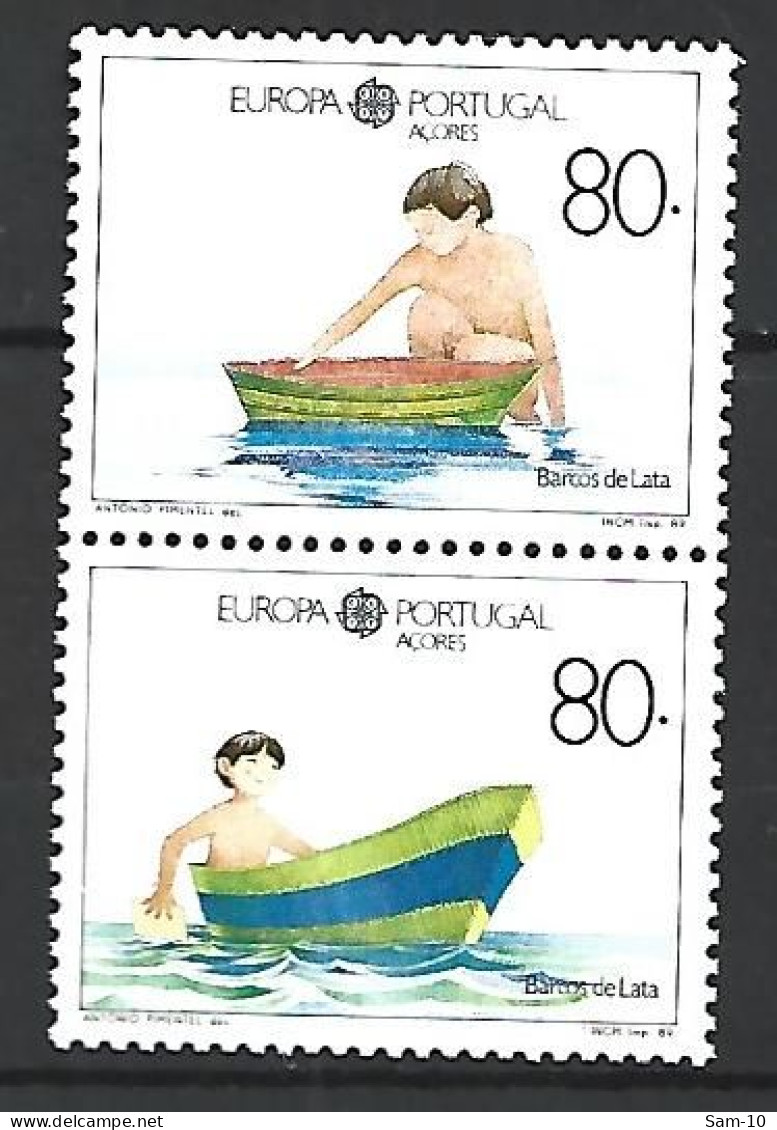 Timbre De Europa Neuf ** Açores N 391 / 392 - 1989