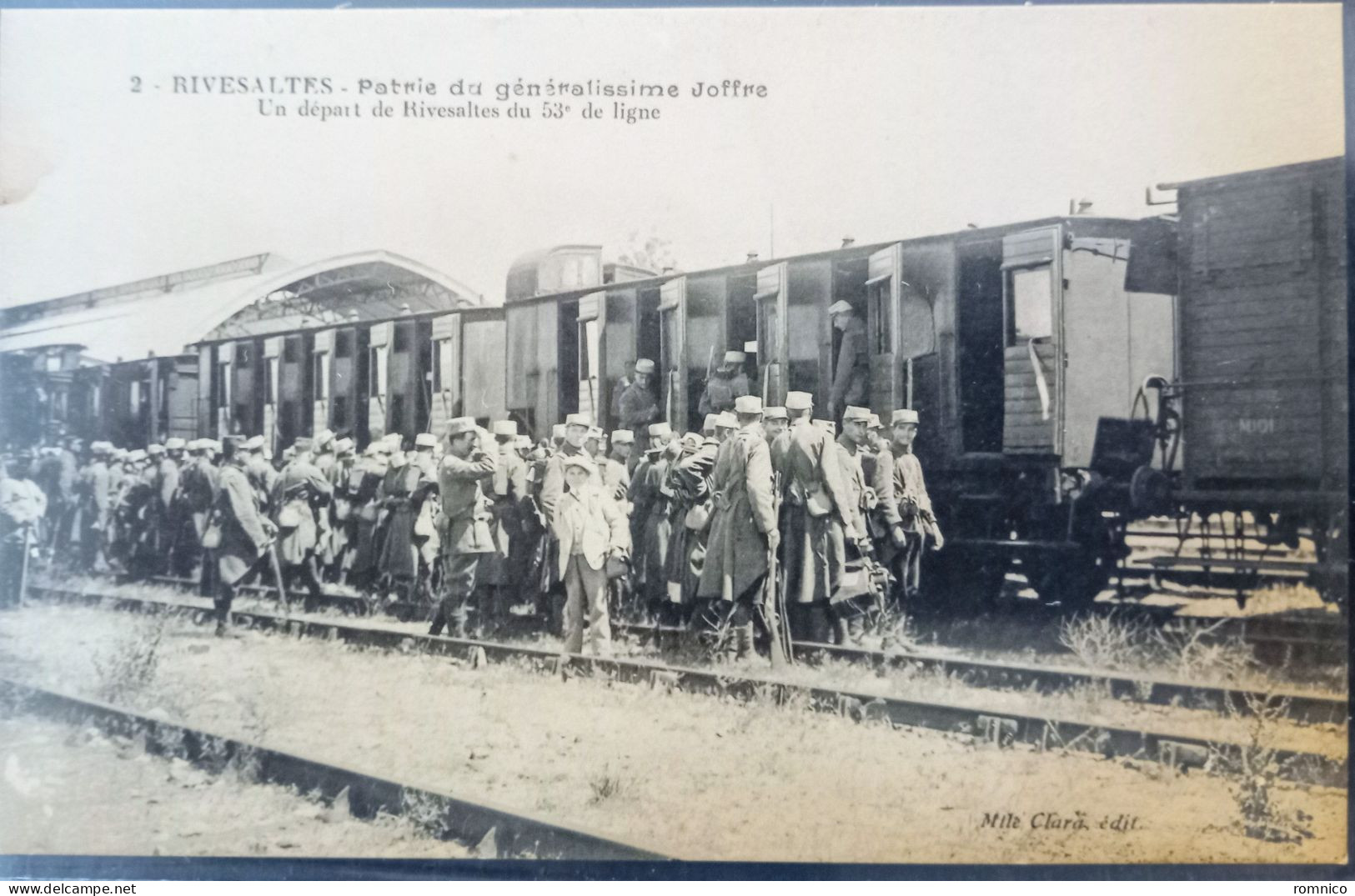 66 Rivesaltes Patrie Du Generallissime Joffre Un Depart De Rivesaltes Du 53 Eme De Ligne - Rivesaltes