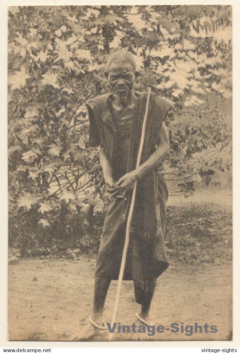 Congo-Belge: Old Tribal Chief - Jesuit Mission RR.PP. (Vintage PC) - Afrique