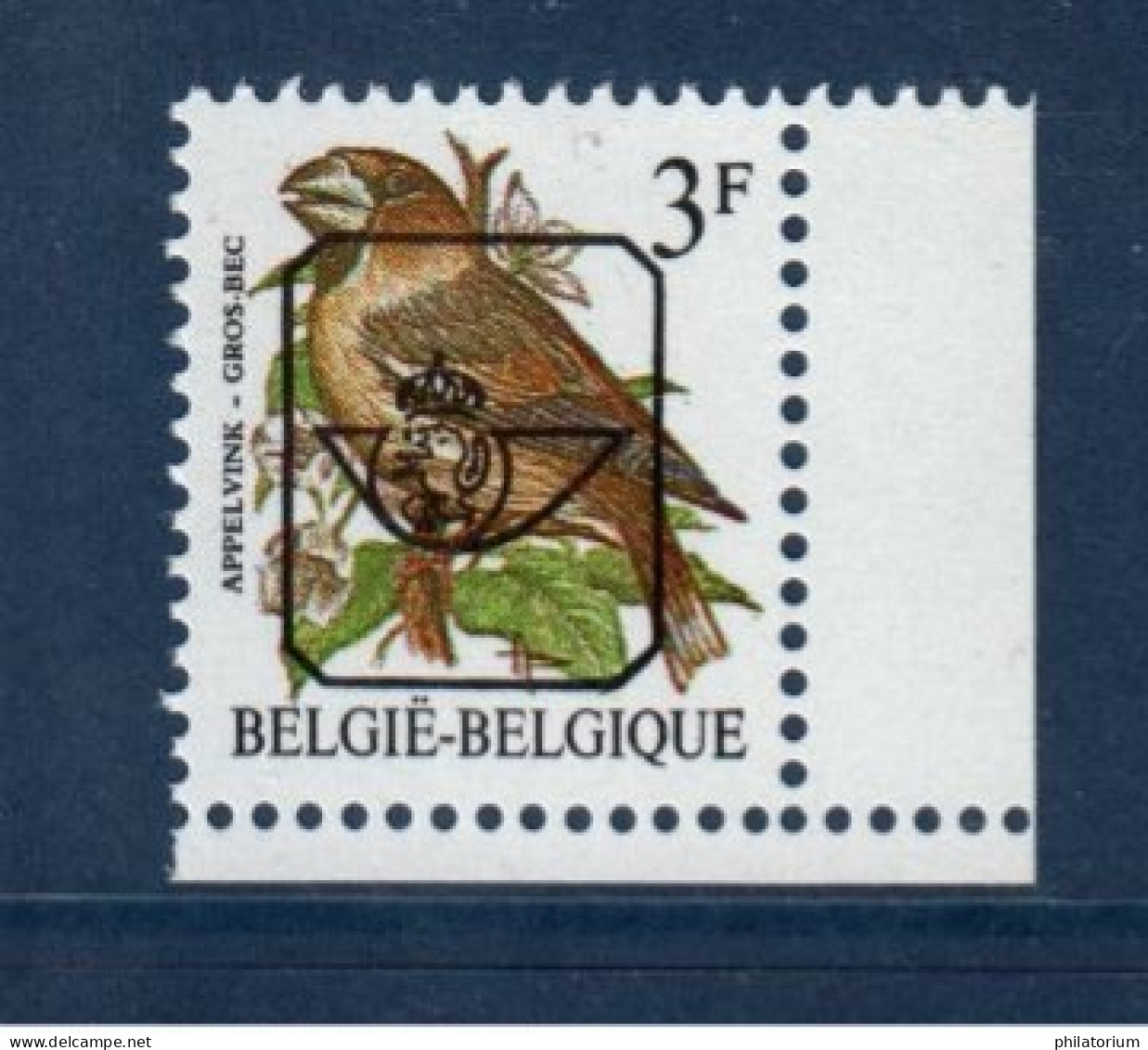 Belgique België, **, Yv Preo 493, Mi 2241xV, Gros-bec Casse-noyaux, - Sobreimpresos 1986-96 (Aves)