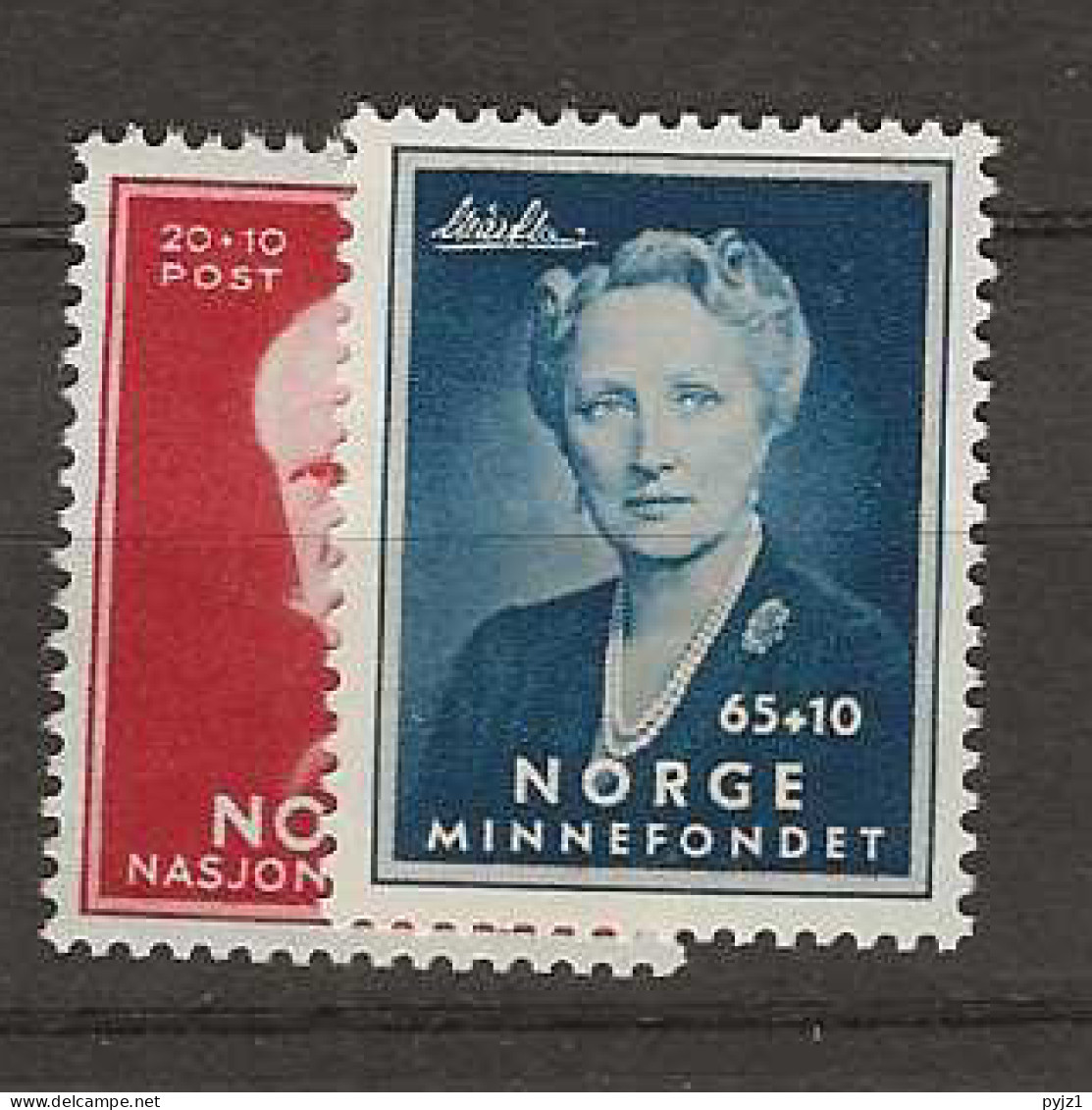 1956 MNH Norway Mi 404-05 Postfris** - Unused Stamps