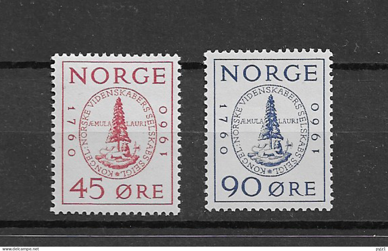 1960 MNH Norway Mi 440-41, Postfris** - Ungebraucht