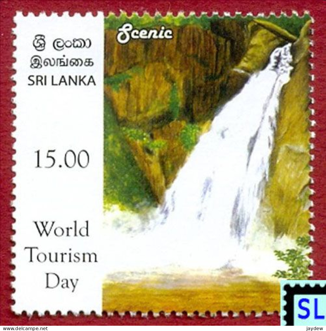 Sri Lanka Stamps 2011, World Tourism Day, Waterfall, Waterfalls, MNH, 1 Of 10V - Sri Lanka (Ceylon) (1948-...)