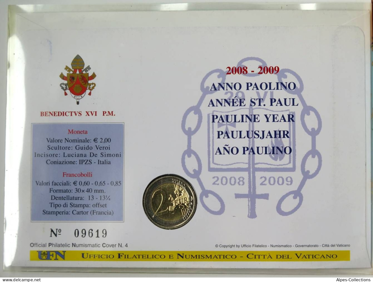 VA20008.2 - NUMISCOVER VATICAN - 2008 - 2 Euros Commémo. Année De Saint Paul - Vatican