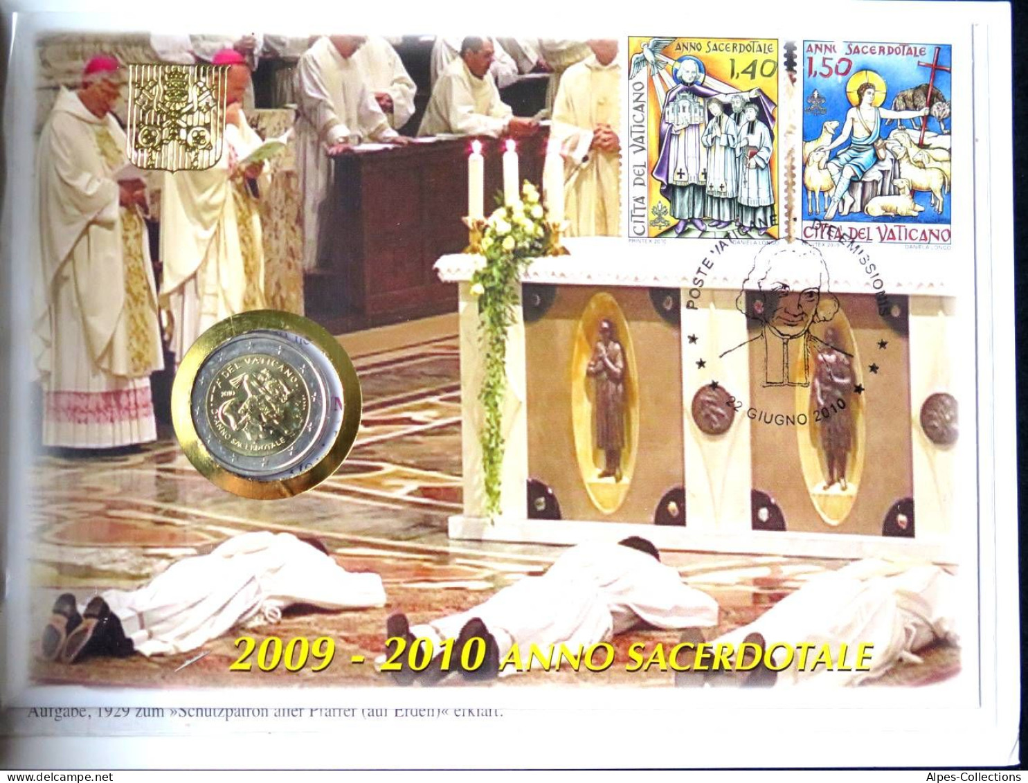 VA20010.3 - NUMISCOVER VATICAN - 2010 - 2€ Comm Année Sacerdotale - Vatican