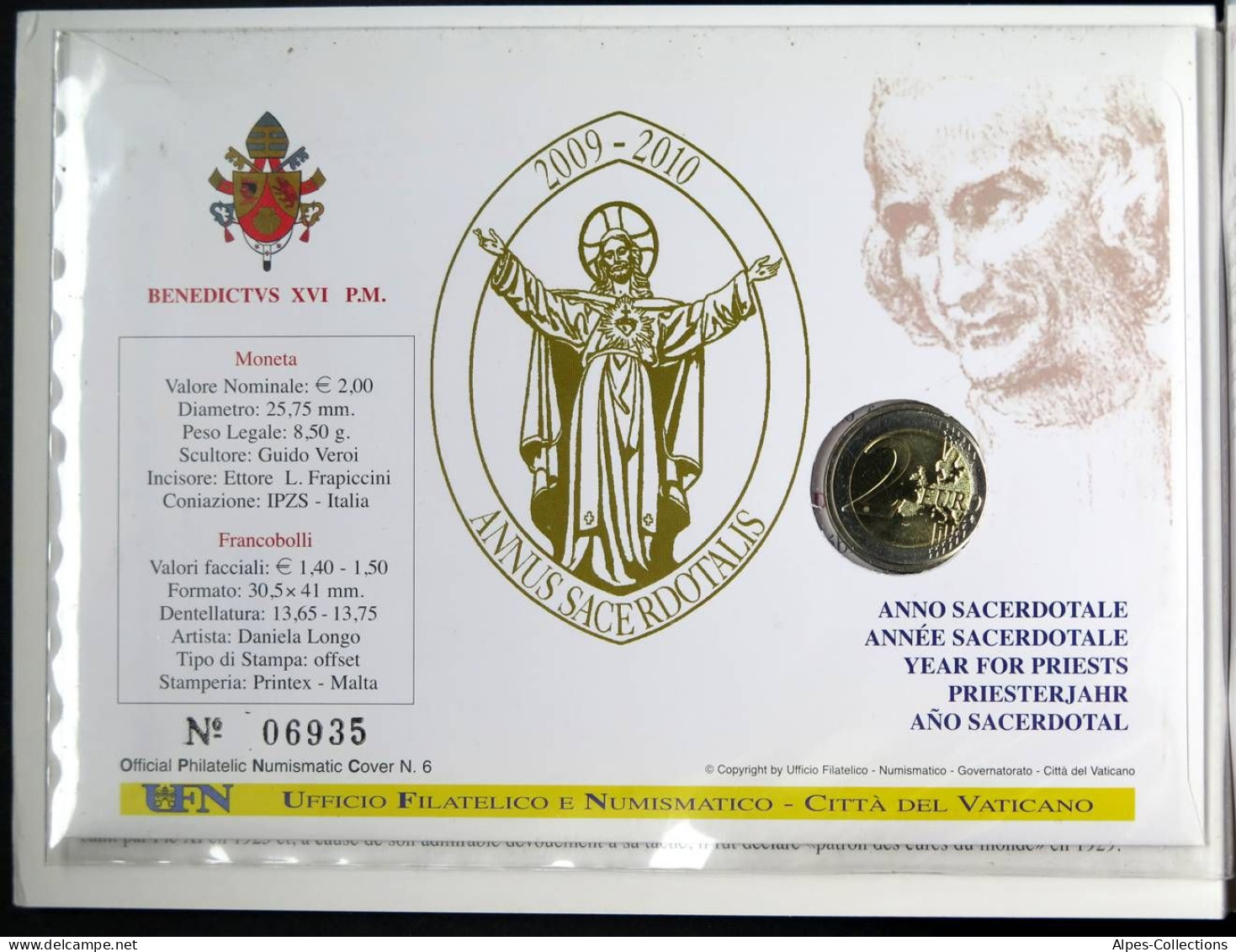 VA20010.3 - NUMISCOVER VATICAN - 2010 - 2€ Comm Année Sacerdotale - Vatican