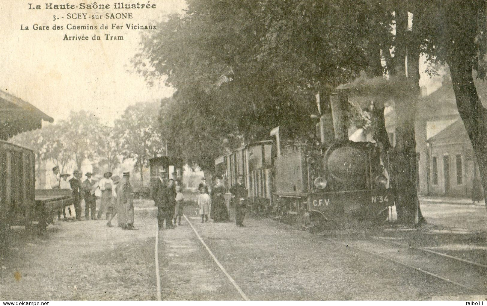 70 - Scey Sur Saone - La Gare Des Chemins De Fer Vicinaux - Arrivée Du Tram - Scey-sur-Saône-et-Saint-Albin