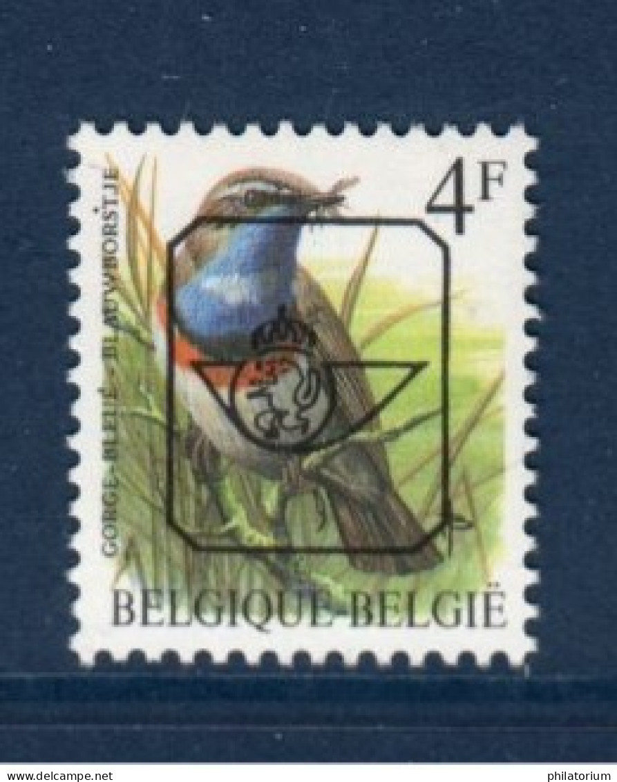 Belgique België, **, Yv Preo  496, Mi 2373xV, Gorgebleue à Miroir,, - Typografisch 1986-96 (Vogels)