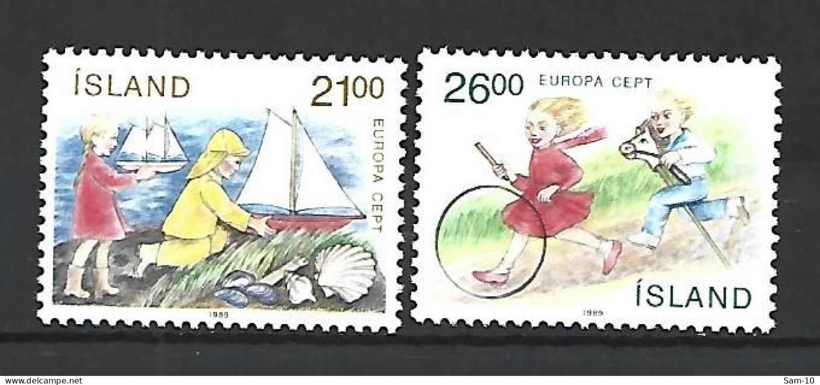 Timbre De Europa Neuf ** Islande N 654 / 655 - 1989