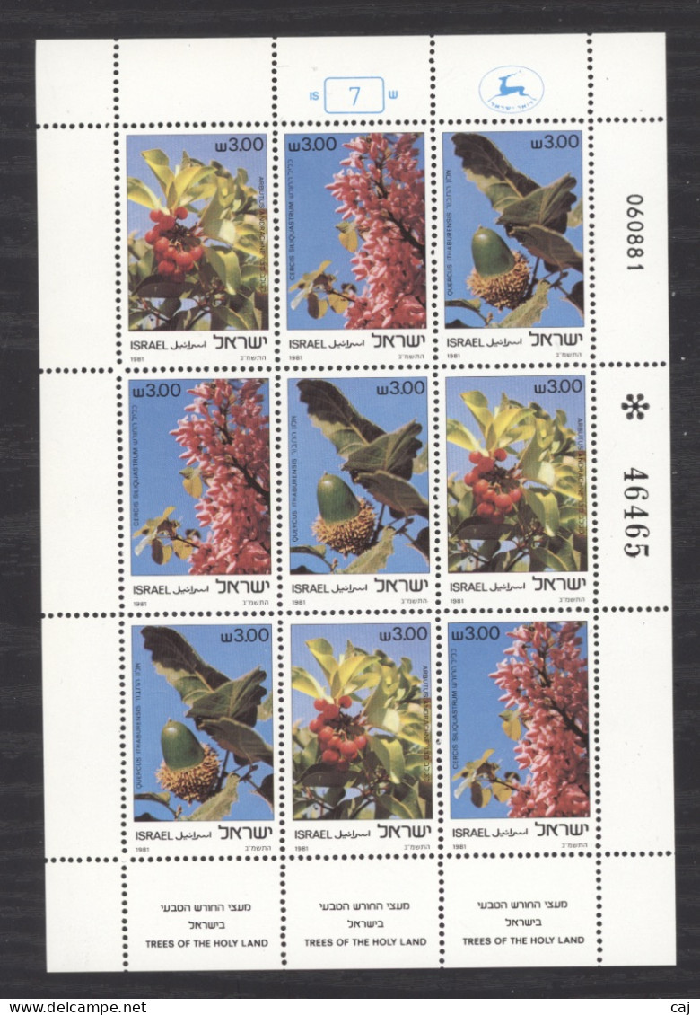 Israel  :  Yv  813-15  **  Fleur - Flower , La Petite Feuille - Neufs (avec Tabs)