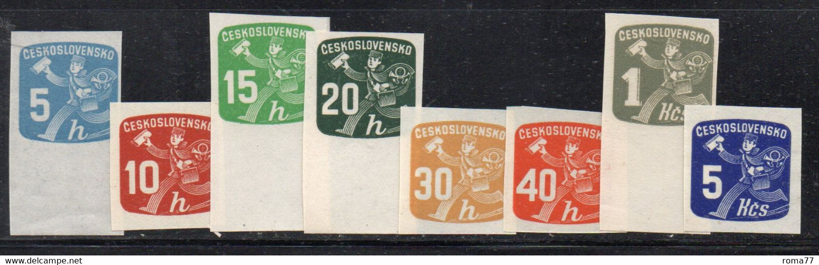 Q221B - CECOSLOVACCHIA 1945, Giornali Fattorino : Serietta Di 9 Valori  *** - Timbres Pour Journaux