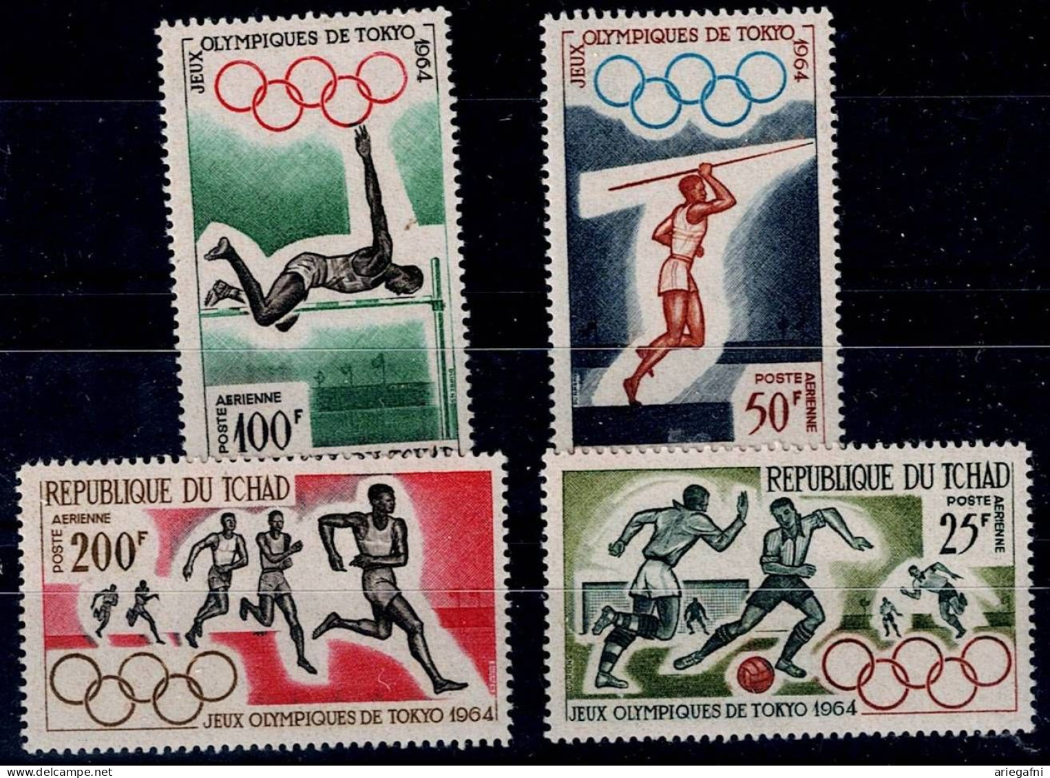 CHAD 1964 SUMMER OLYMPICS GAMES TOKYO MI No 120-3 MNH VF!! - Summer 1964: Tokyo