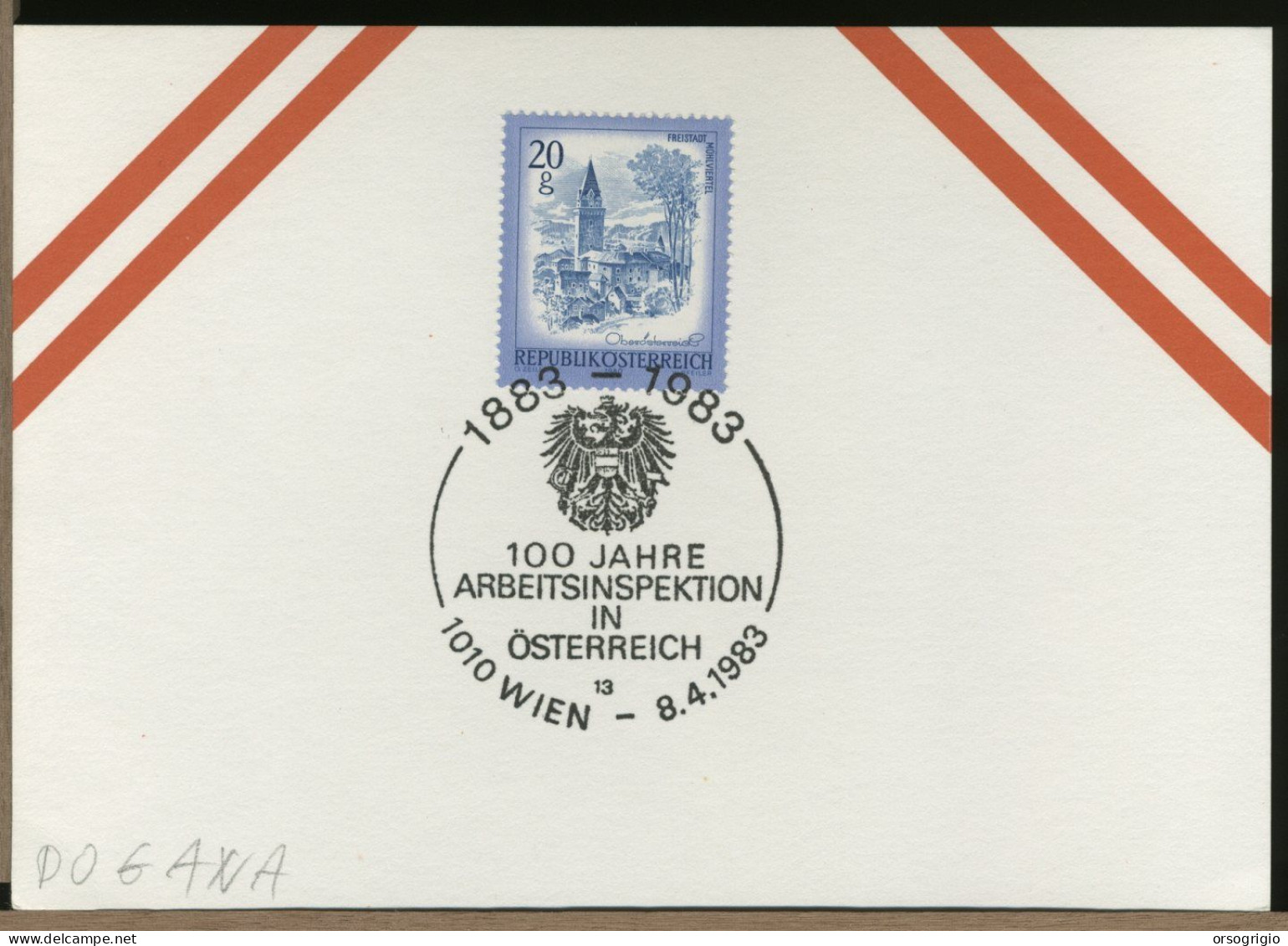 AUSTRIA OSTERREICH  - 100 Jahre ARBEITS INSPEKTION IN OSTERREICH - DOGANA  ZOLL  DOUANE - Storia Postale