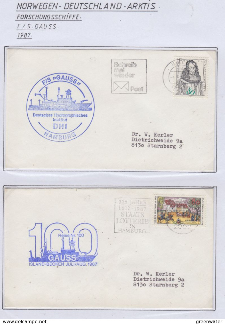 Germany  FS Gauss 1987 2 Ccovers (GF181) - Navires & Brise-glace