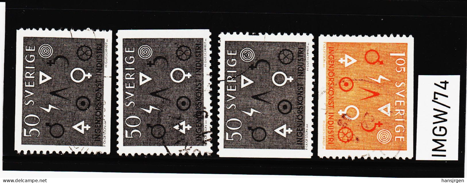 IMGW/74 SCHWEDEN 1963  Michl  506/07  Gestempelt / Entwertet  ZÄHNUNG Und STEMPEL SIEHE ABBILDUNG - Used Stamps